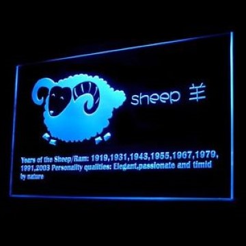 Chinese Zodiac Sheep LED Neon Sign